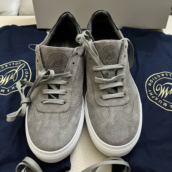NWB - Johnston & Murphy Italian Suede Sneakers - Size 9.5 - Made in Italy - Picture 2 of 8